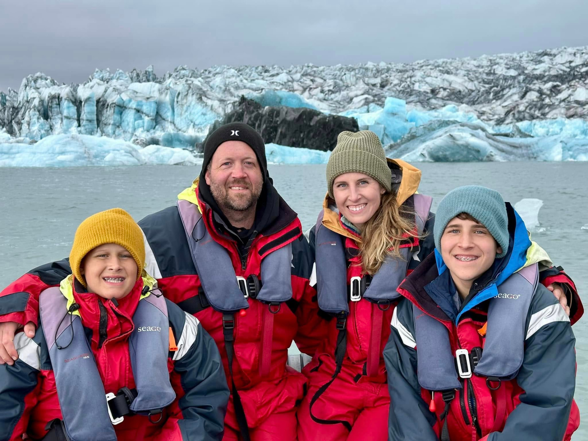 The Vaughans at Jökulsárlón Glacier Lagoon, Iceland